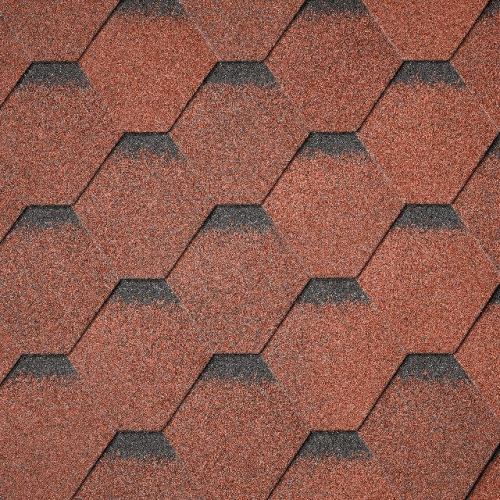 Бітумна черепиця Superglass Hex (20) Tile Red ultra