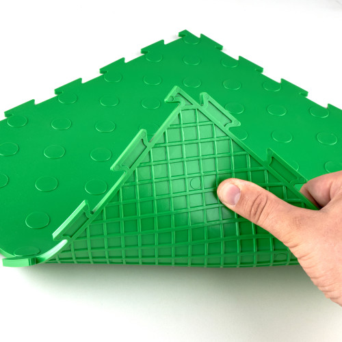 Модульна ПВХ плитка ВсеПласт "Преміум монетка" 387x387x5 мм зелений