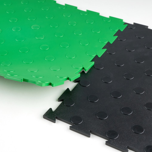 Модульна ПВХ плитка ВсеПласт "Преміум монетка" 387x387x5 мм зелений