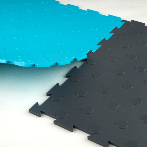 Модульна ПВХ плитка ВсеПласт "Преміум монетка" 387x387x5 мм бірюзовий