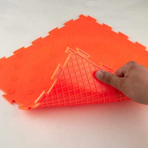 Модульна ПВХ плитка ВсеПласт "Преміум монетка" 387x387x5 мм супер помаранчевий