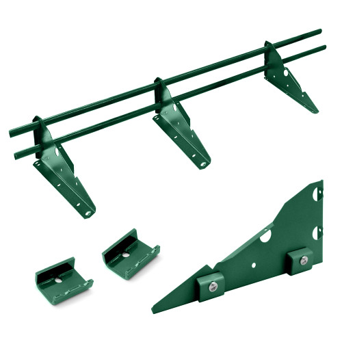 Снігозатримувач трубчастий для фальцевої покрівлі 3м, зелений